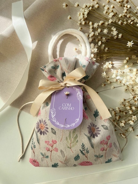 50 Saquinhos de Puxar com Alça Estampa Vanda / ATACADO