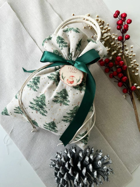 05 Saquinhos Puxar alça Natal Chique Natal Presente Àrvores Encantadas - comprar online