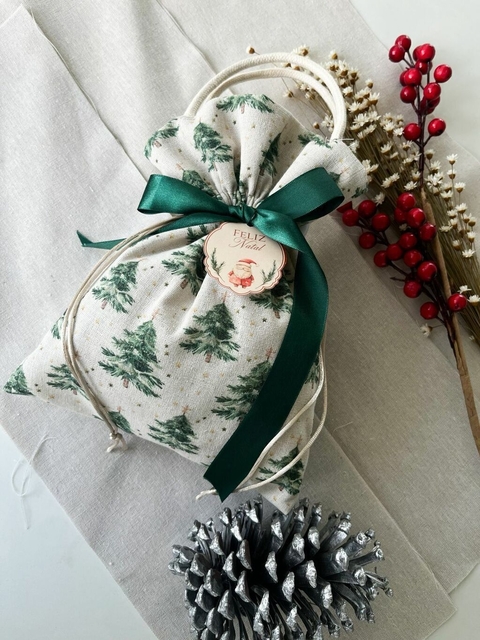 05 Saquinhos Puxar alça Natal Chique Natal Presente Àrvores Encantadas PROMOÇÃO RELÂMPAGO