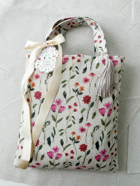 05 Sacola Coleção Flora Luxo ALÇA CURTA E GROSSA - comprar online