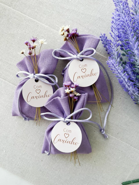05 Saquinhos Amarradinho Um Mimo de Lavanda - comprar online