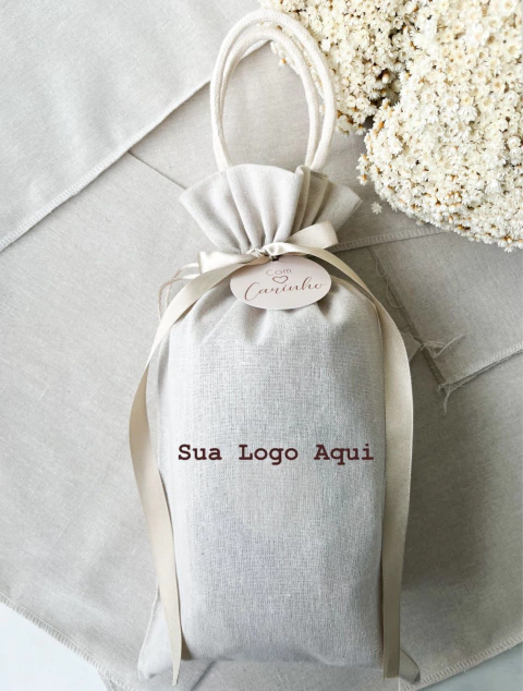 05 Saquinhos Puxar alça Com Logo 20x30 Modelo para Pães - comprar online