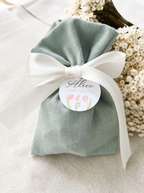 05 Saquinhos Amarradinho Verdinho Lembrancinha Delicada - comprar online