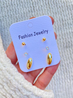 Combo Aros x3 - joyería rubí