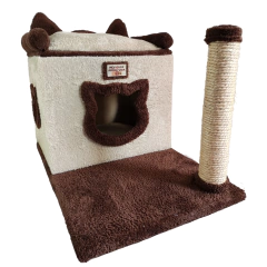 Arranhador para Gatos com Casinha e Caminha 3 em 1 Modelo - Gatinho - comprar online