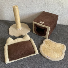 Kit Mega Prime - Toca Túnel, Arranhador Vertical, Tapetinho Arranhador e Caminha na internet