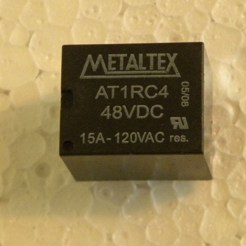 Relé miniatura 48VDC - 15A - Metaltex