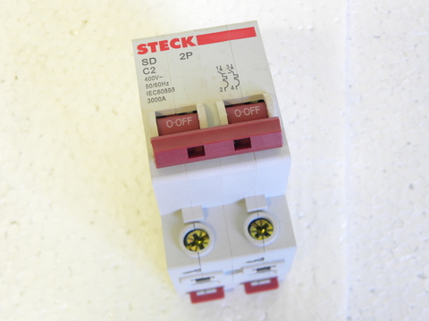 Mini Disjuntor STECK Bifásico Série SD62 02A 2P CURVA C 3kA - comprar online