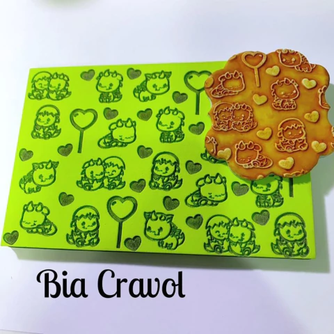 Textura de Emborrachado Mod 59 - Dragão Baby - 10x15 cm