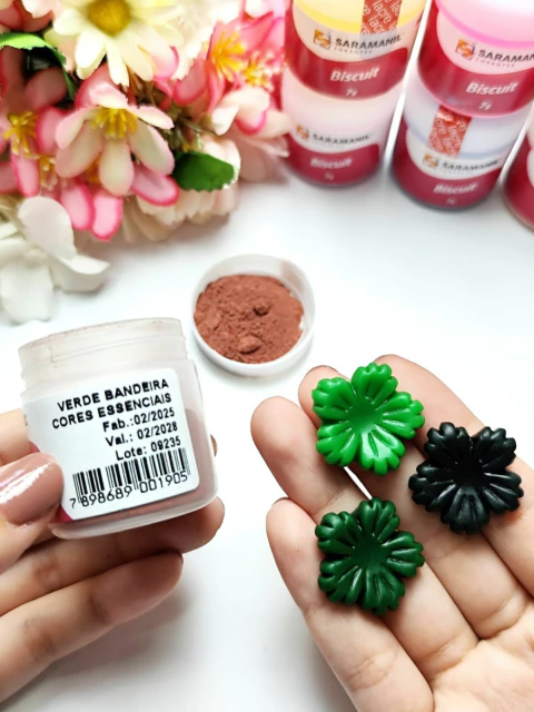 Corante para Biscuit Po - Cores Essenciais - Verde Bandeira - 7g
