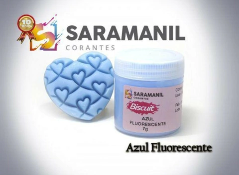 AZUL FLUORESCENTE - Corante para Biscuit - Saramanil
