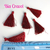 Pompom Mini de Linha Vermelho com Gancho- 5 unidades
