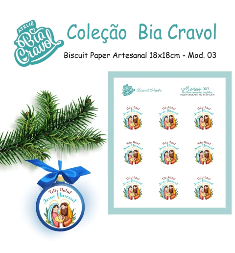 Biscuit Paper - Tag para Biscuit - Mod 03 - Jesus - Cole