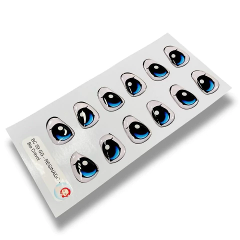 Olhos Resinados BC 59 - Stitch Rosa - Tam GG - 6 pares - Bia Cravol