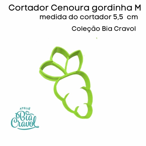 Cortador Cenoura Gordinha M - 5,5 cm - Coleção Bia Cravol