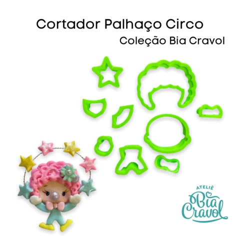 Cortador Palhaço- Circo - Coleção Bia Cravol