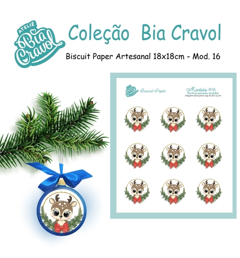 Biscuit Paper - Tag para Biscuit - Mod 16 - Cervo - Cole
