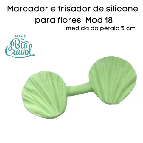 Marcador e Frisador de silicone - Flores - 5 cm - Mod 18 - cod 214 - Bia Cravol
