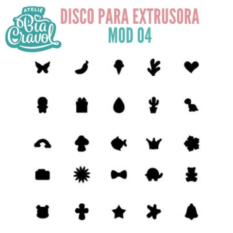 Discos para Extrusora Mod 04 - 25 discos - coleção Bia Cravol