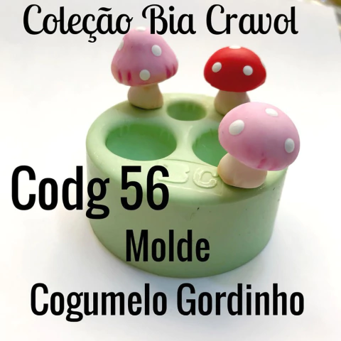 Molde Cogumelo Gordinho Cod 56 - coleção Bia Cravol