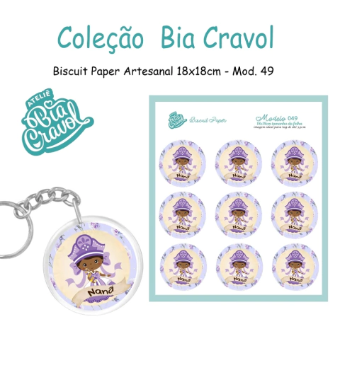 Biscuit Paper - Tag para Biscuit - Mod 49 - Nanã - Coleção Bia Cravol