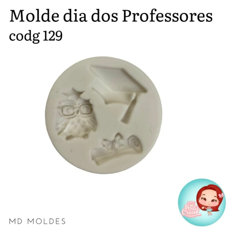 Molde de Silicone - codg 129 - Dia dos Professores - Md Moldes