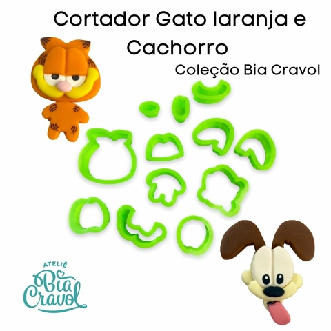 Cortador do Garfield e Oddie - Coleção Bia Cravol