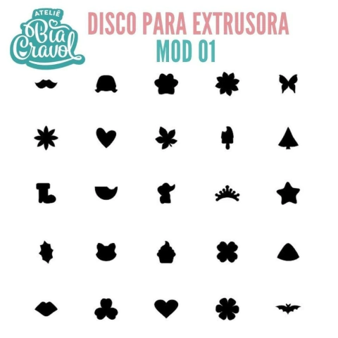 Discos para Extrusora Mod 01 - 25 discos - coleção Bia Cravol