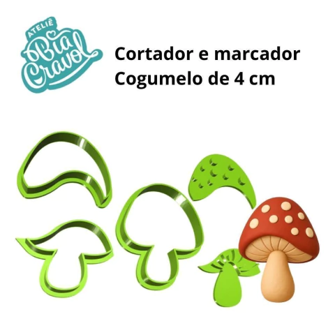 Cortador de Cogumelo - Turma dos Smurfs - cod 706 - Coleção Bia Cravol