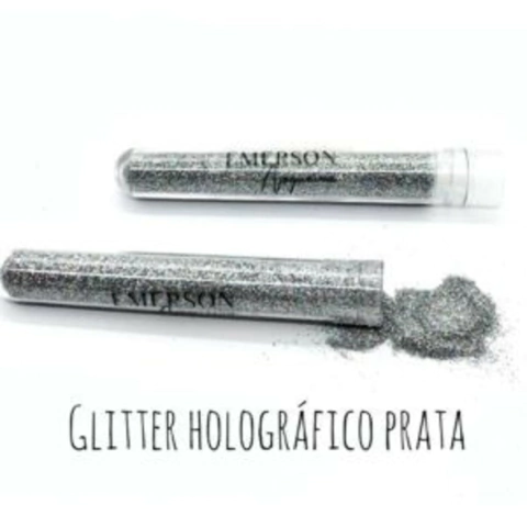 Glitter Holográfico Prata Fino - coleção Emerson Nogueira