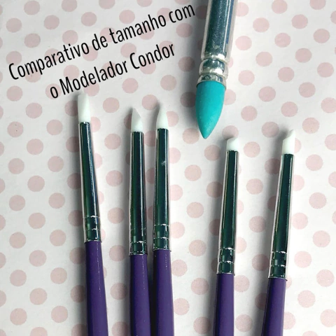 Kit Pincel Modelador P - 5 peças -cores sortidas