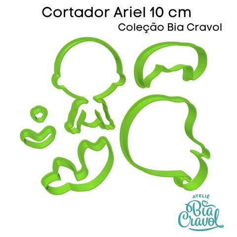 Cortador Princesas Ariel - 10 cm - Para Tiaras - Coleção Bia Cravol