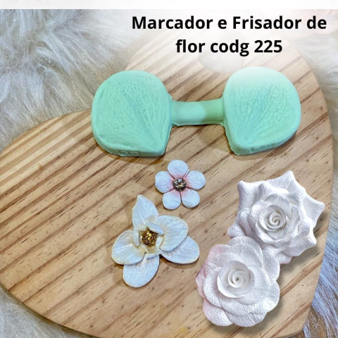 Marcador e Frisador de silicone - Flor - 2,5 cm - Mod 23 - Cod 225 - Bia Cravol