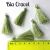 Pompom Mini de Linha Verde Claro com Gancho- 5 unidades