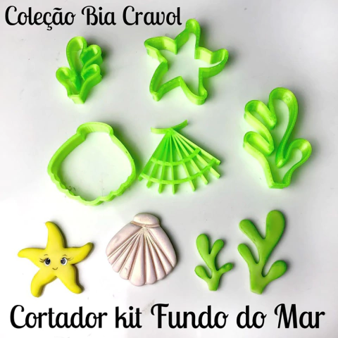 Cortador Kit Fundo do Mar - coleção Bia Cravol