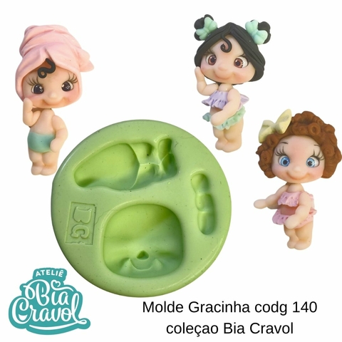 Molde de Silicone Gracinha cod 140 - Coleção Bia Cravol para Apliques