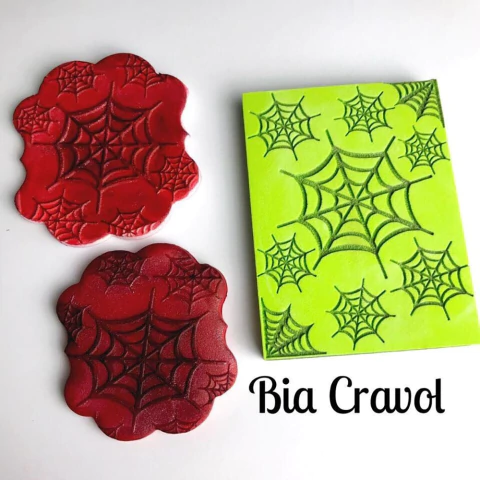 MINI Textura de Emborrachado Mod 03 - Teia - 10x 7,5 cm