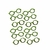Óculos de EVA com Glitter - Verde - Redondo - 3 cm - 12 unidades - Ateliê Bia Cravol Artesanatos