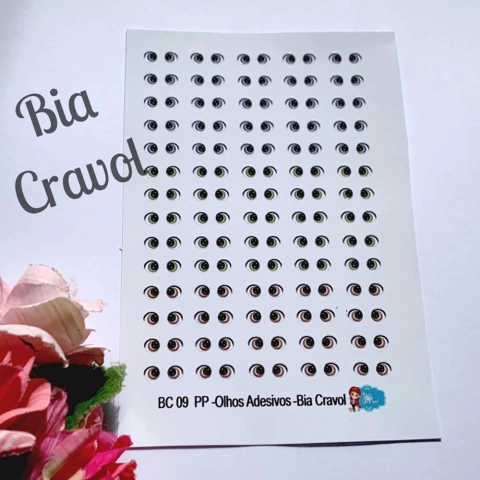 Olhos Adesivos - BC 09 PP - coleção Bia Cravol