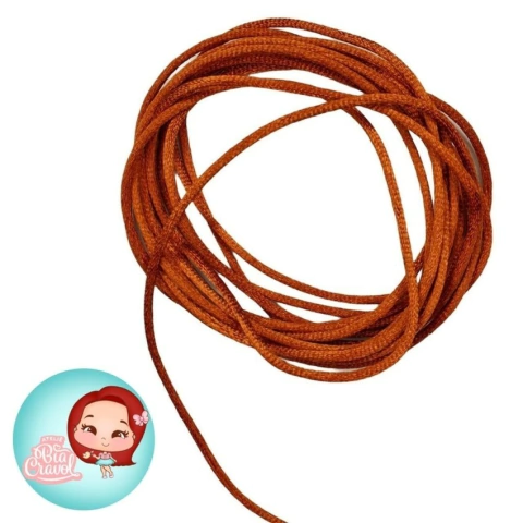 Cordão Poliéster - Tangerina - Rabo de rato - 5 metros