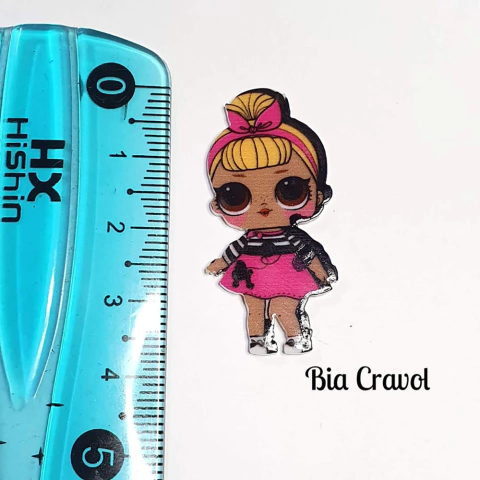 Aplique de Resina LO cabelo loiro - 4 cm - 1 unid