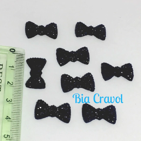 Laço Brilho G -Preto - 20 unidades