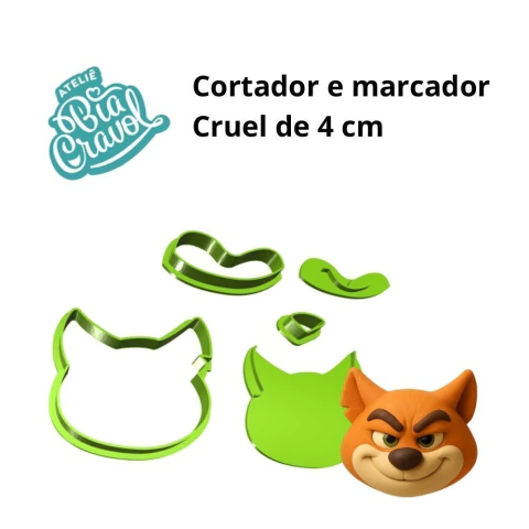 Cortador do Gato - Turma dos Smurfs - cod 704 - Coleção Bia Cravol