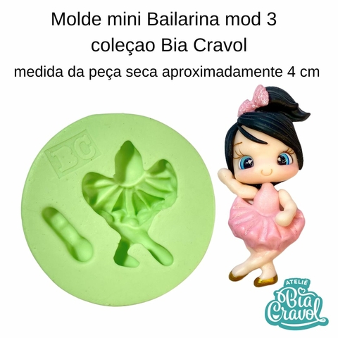 Molde de Biscuit Mini Bailarina mod 03 cod 145 - Coleção Bia Cravol