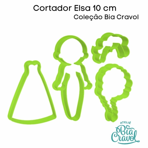 Cortador Princesas Elsa - 10 cm - Para Tiaras - Coleção Bia Cravol