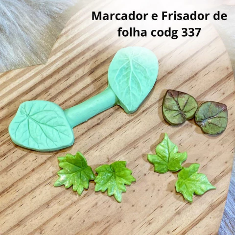 Marcador e Frisador de silicone - Folha - Mod 55 - Cod 337 - Bia Cravol