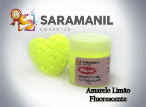 AMARELO LIMÃO FLUORECENTE - Corante para Biscuit - Saramanil