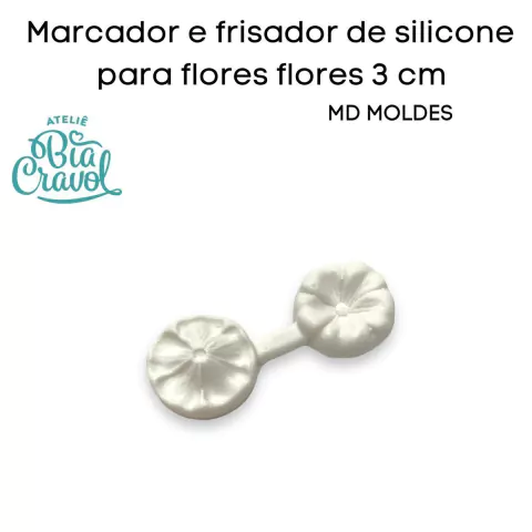 Marcador e Frisador de Silicone - codg 141 - Flor de 3cm - Md Moldes