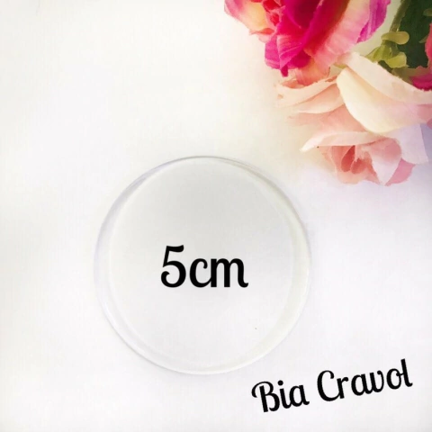 Base Acrílica Redonda 5x5 lisa - 6 un