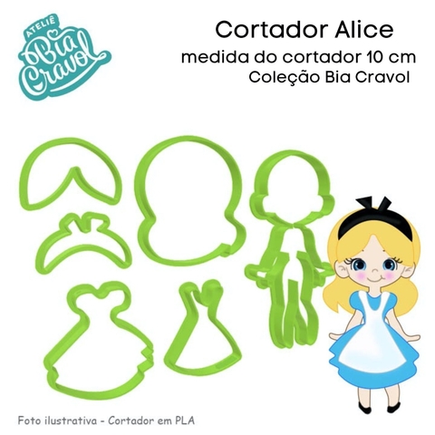 Cortador de Biscuit da Alice de 10 cm - Coleção Bia Cravol